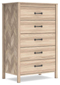 Signature Design by Ashley Batelle 5 Drawer Tan Storage Chest-0
