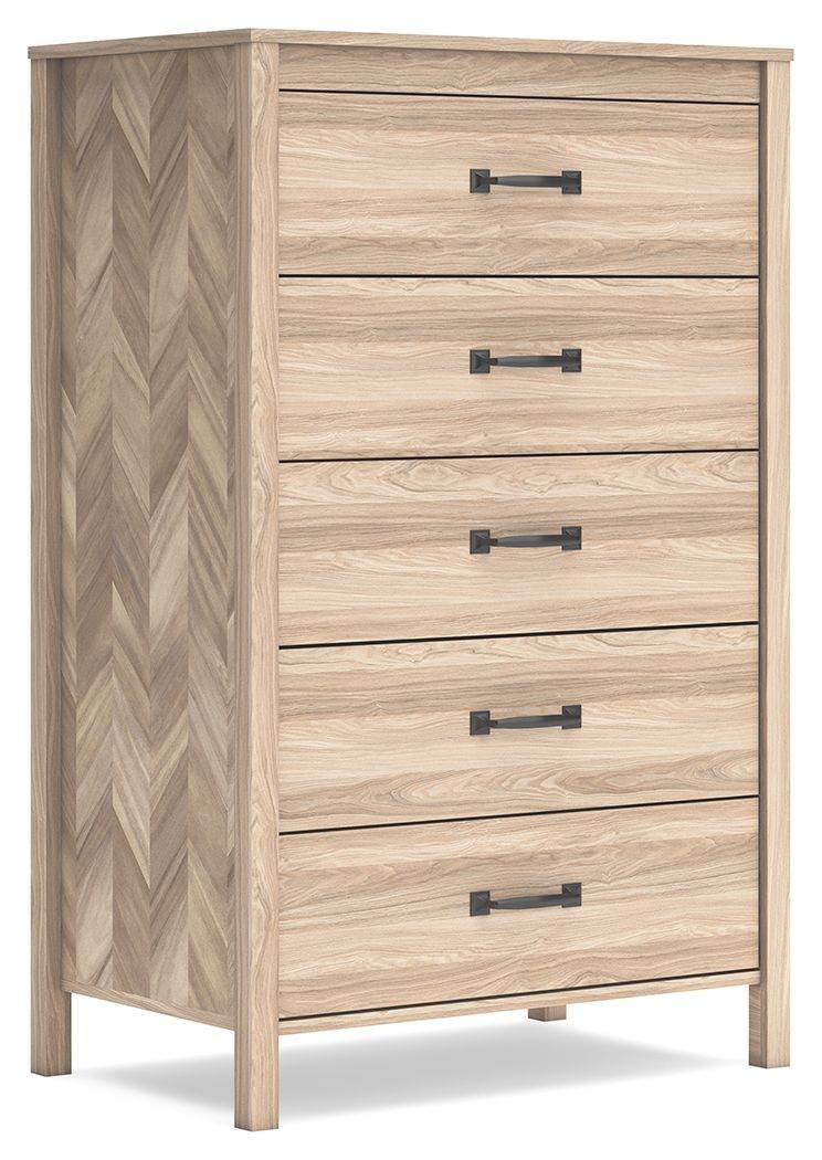 Signature Design by Ashley Batelle 5 Drawer Tan Storage Chest-0