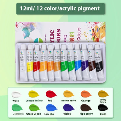 Kit de peinture au propylène 12 ml imperméable pour débutants Peinture pour enfants Peinture à l'huile de 12, 18, 24, 36 couleurs