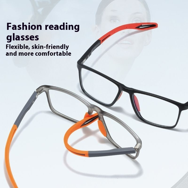 Gafas de lectura HD TR antirayos azules para personas de mediana edad y mayores