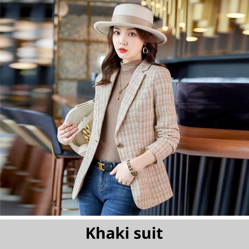 Manteau long femme décontracté à carreaux style western pour l'automne