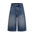 Star studded denim shorts