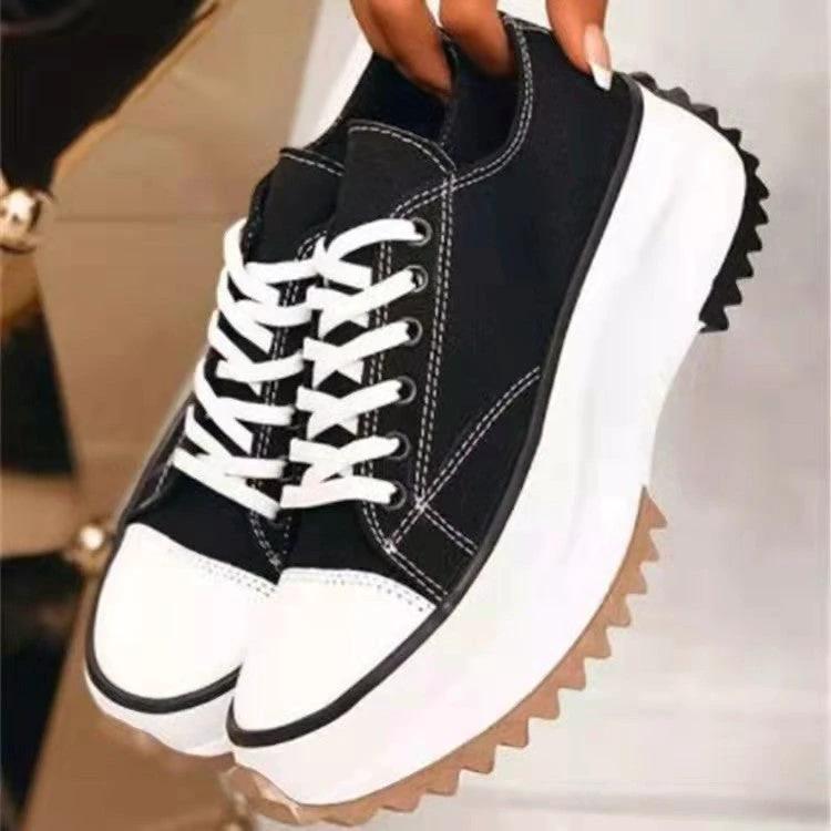 Low cut thick soled canvas shoes for women canvas thick soled canvas shoes by eprolo