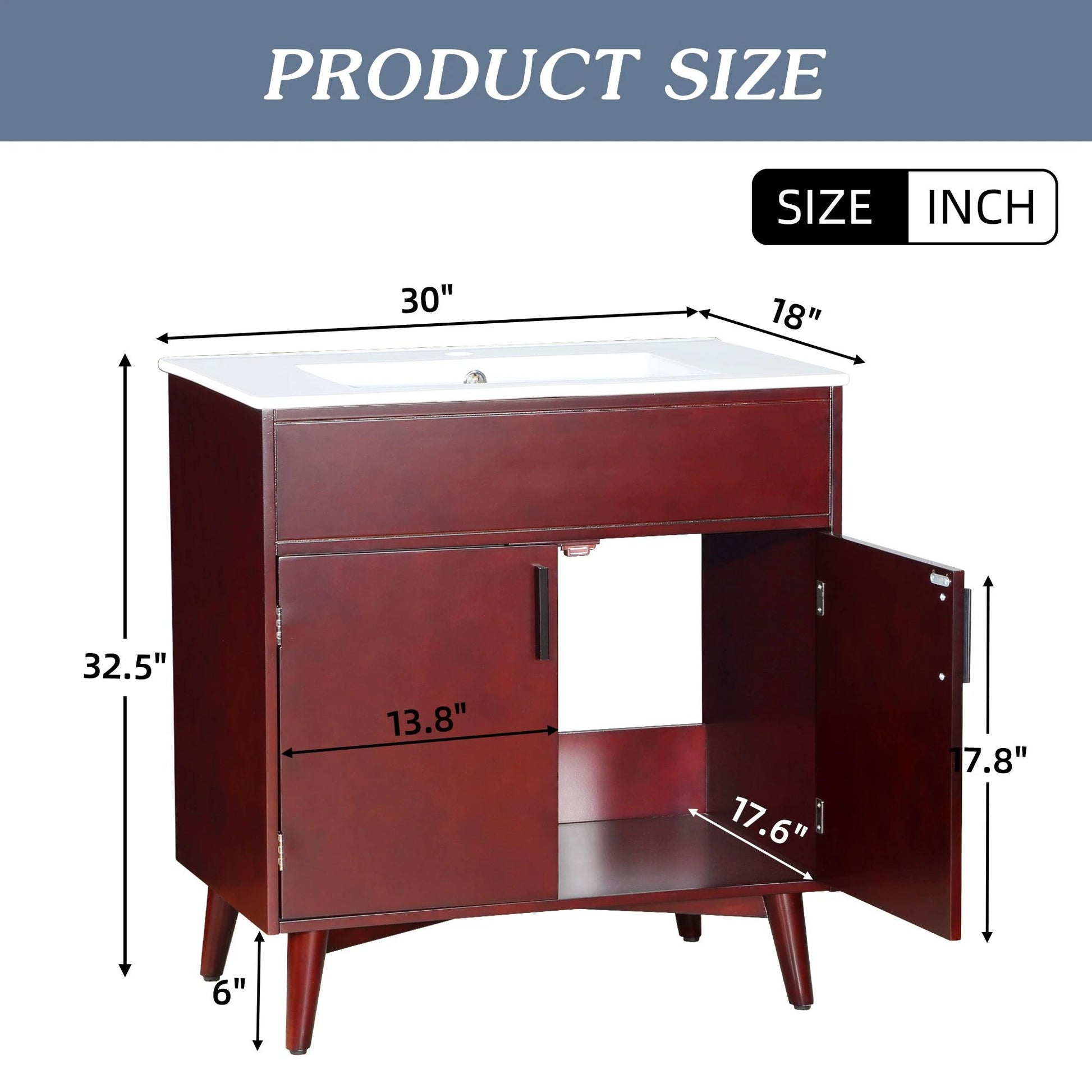 Bathroom vanity Set with Sink, Combo Cabinet, Bathroom Storage Cabinet by eprolo