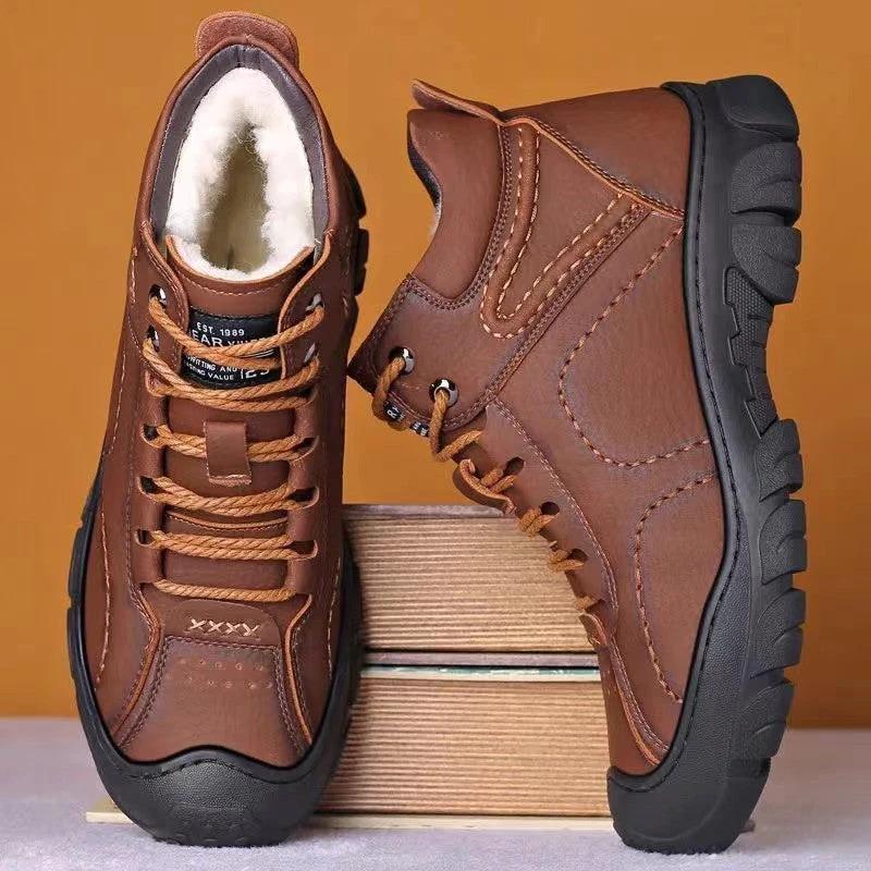 Men's cotton shoes men's winter new style snow boots with fleece insulation casual sports shoes men's outdoor hiking shoes by eprolo