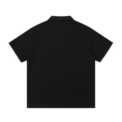 T-shirt à manches courtes brodé lettre emblème