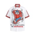 Chemise à carreaux brodée de chats