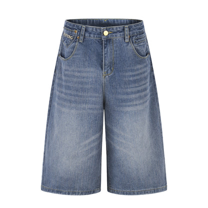Make vintage denim cropped pants