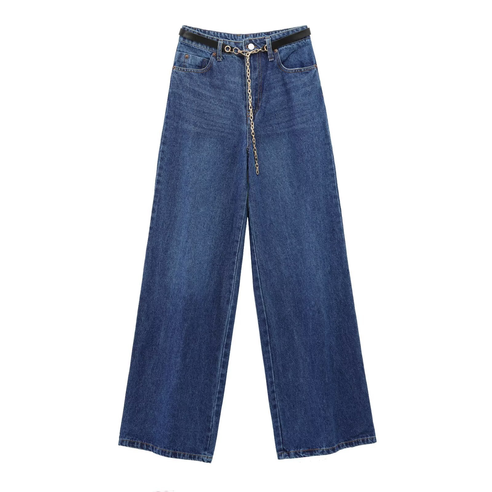 Conjunto de Chaleco Vaquero de Mujer con Cinturón y Pantalones Vaqueros