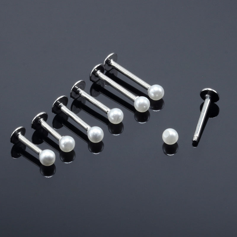 Clou de labret en acier inoxydable sur bille de 3 mm pour cartilage d'oreille