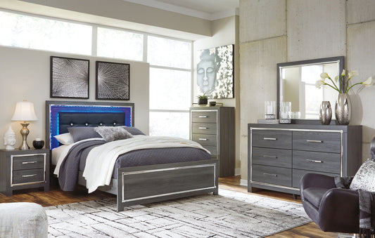 Gray Lodanna Modern 6 Pc Panel Bedroom Set-0