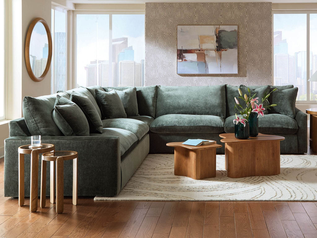 Carriage View - 3-Piece Sectional - Jade-2