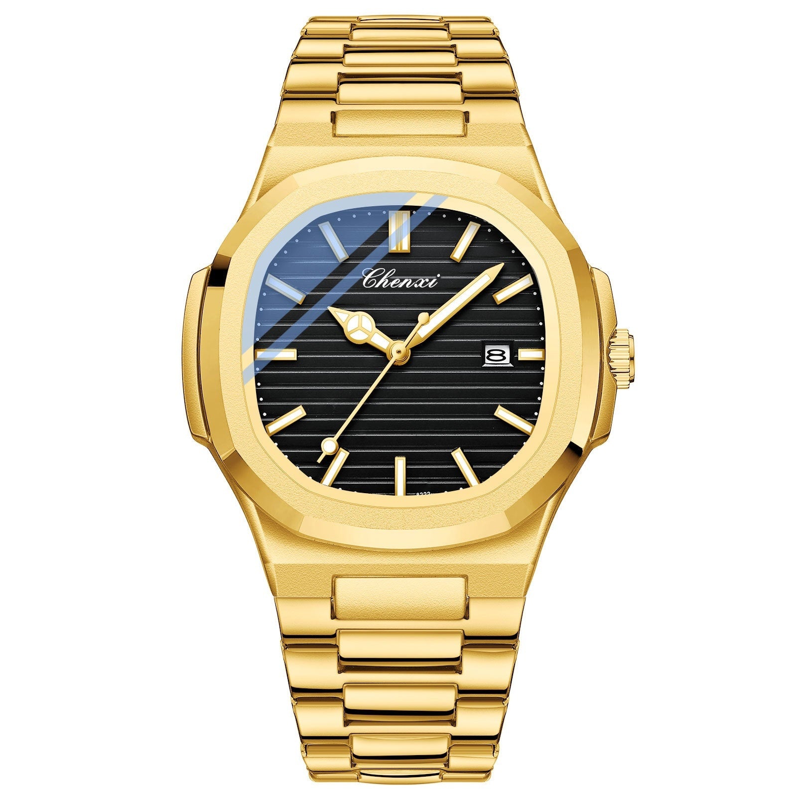 Chenxi Montre Acier Couple Lumineuse Étanche Simple Tendance