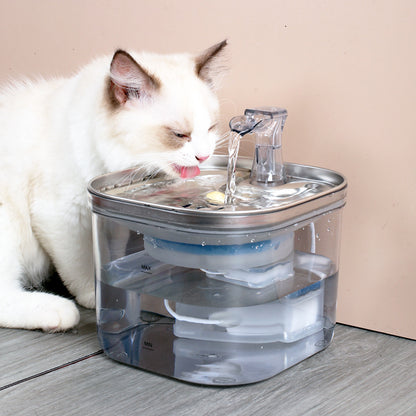 Dispensador de Agua Automático de Acero Inoxidable para Mascotas (Perro y Gato) Fuente Inteligente Accesorios para Mascotas