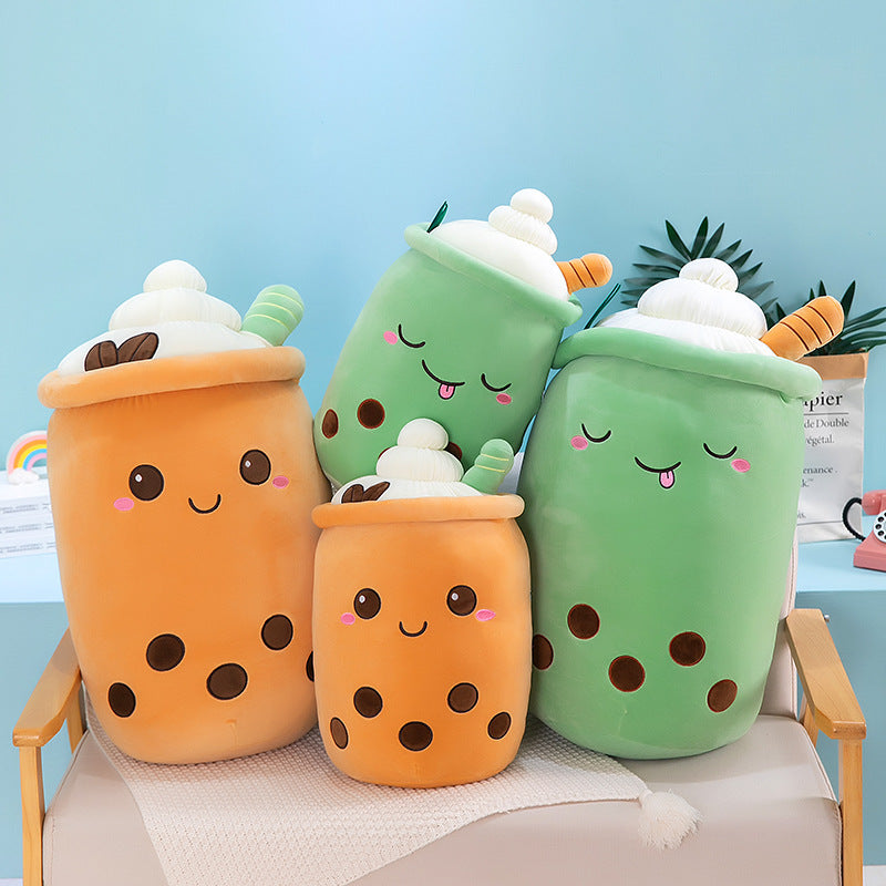 Peluche Oreiller Tasse à Thé au Lait Fruits Émulation