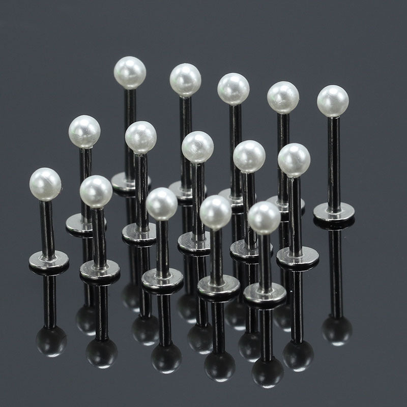 Clou de labret en acier inoxydable sur bille de 3 mm pour cartilage d'oreille