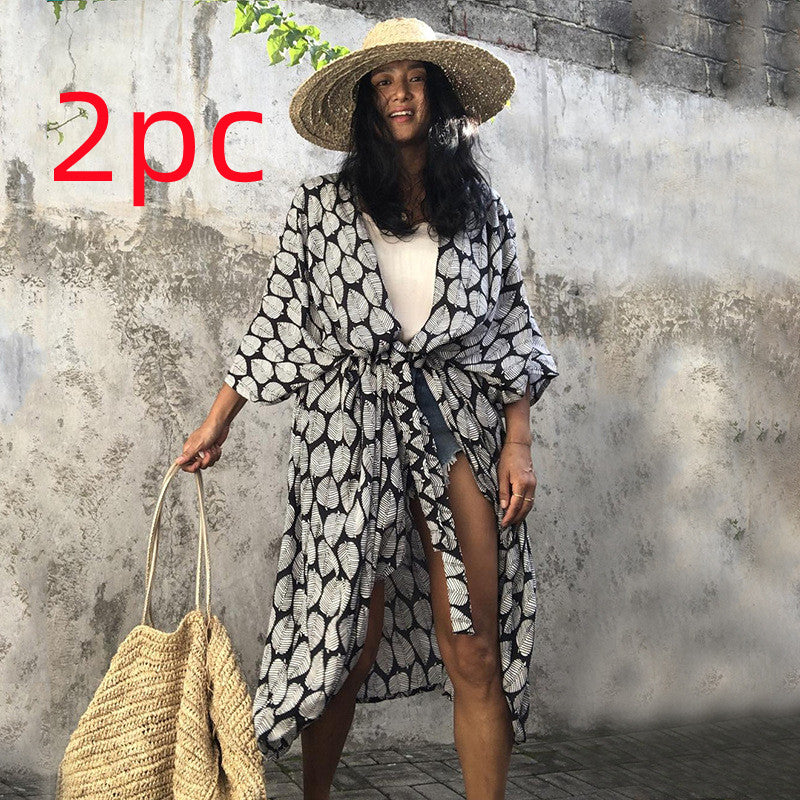 Robe de plage de villégiature en polyester anti-UV pour femmes