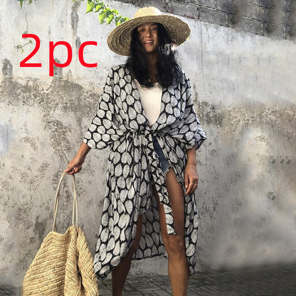 Robe de plage de villégiature en polyester anti-UV pour femmes