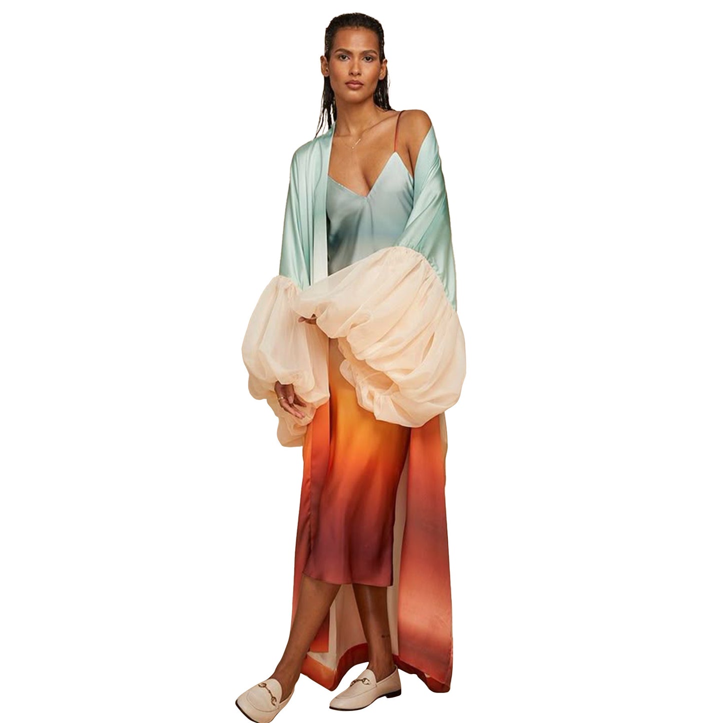 Chemise de protection solaire de vacances, blouse de plage imprimée, manteau