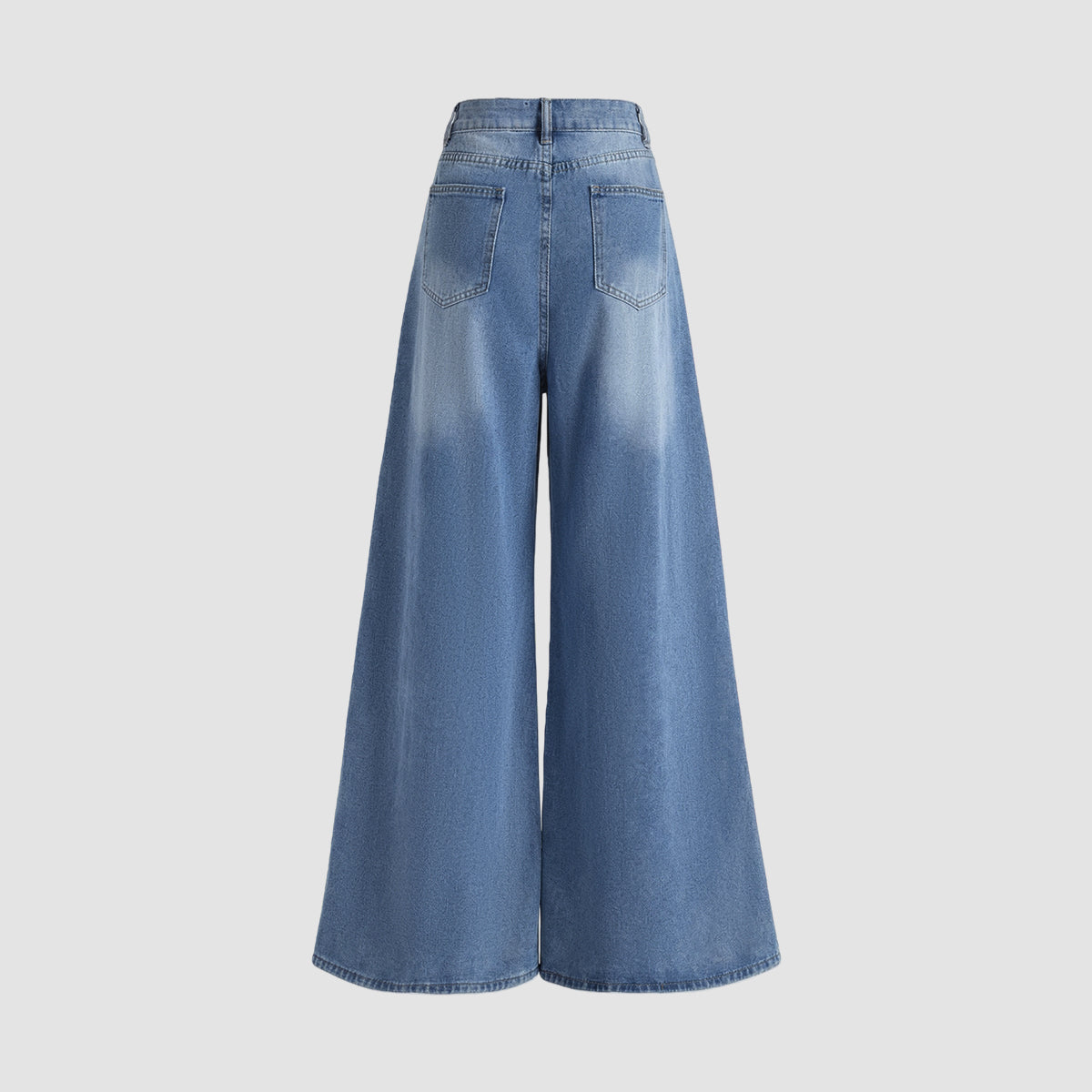 Ensemble veste courte en jean bleu clair et jean large