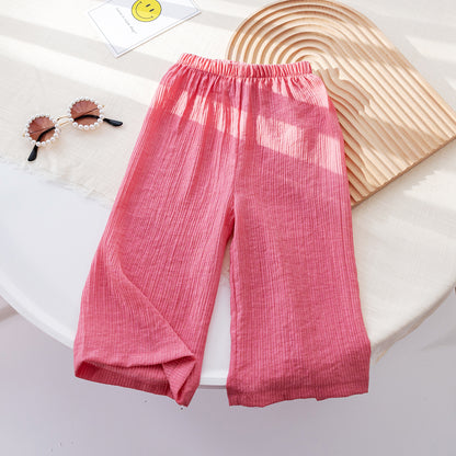Pantalon large fille simple anti-moustique