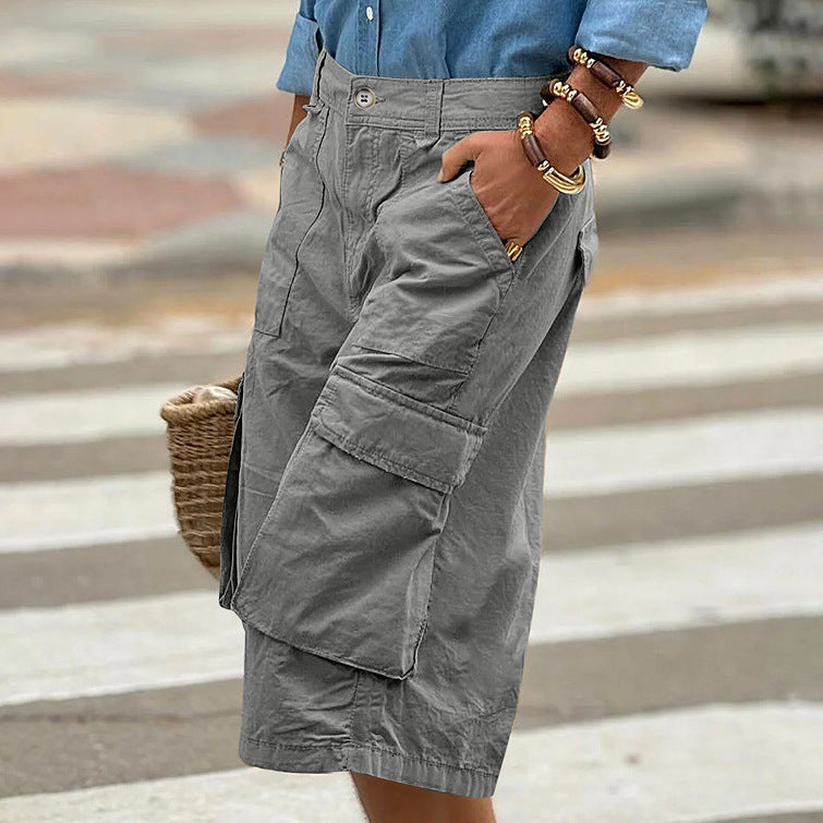 Pantalon de travail 3D avec plusieurs poches et une longueur 7/8
