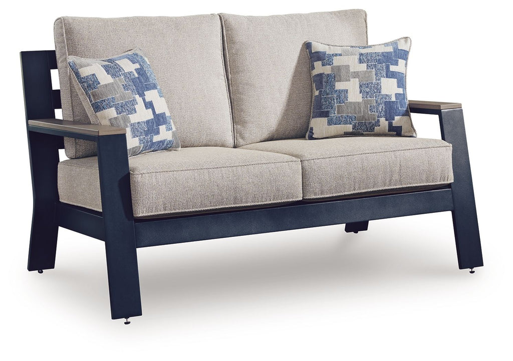 East Beach - Loveseat With Cushion - Blue-0