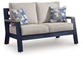 East Beach - Loveseat With Cushion - Blue-0
