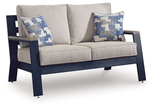 East Beach - Loveseat With Cushion - Blue-0