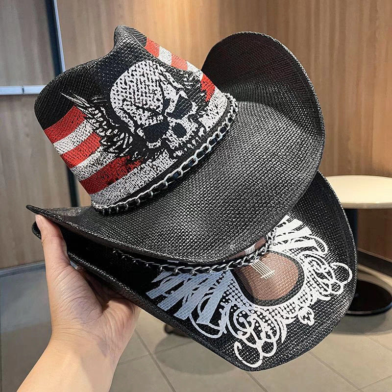 Sombrero fedora de estilo étnico para exteriores de verano