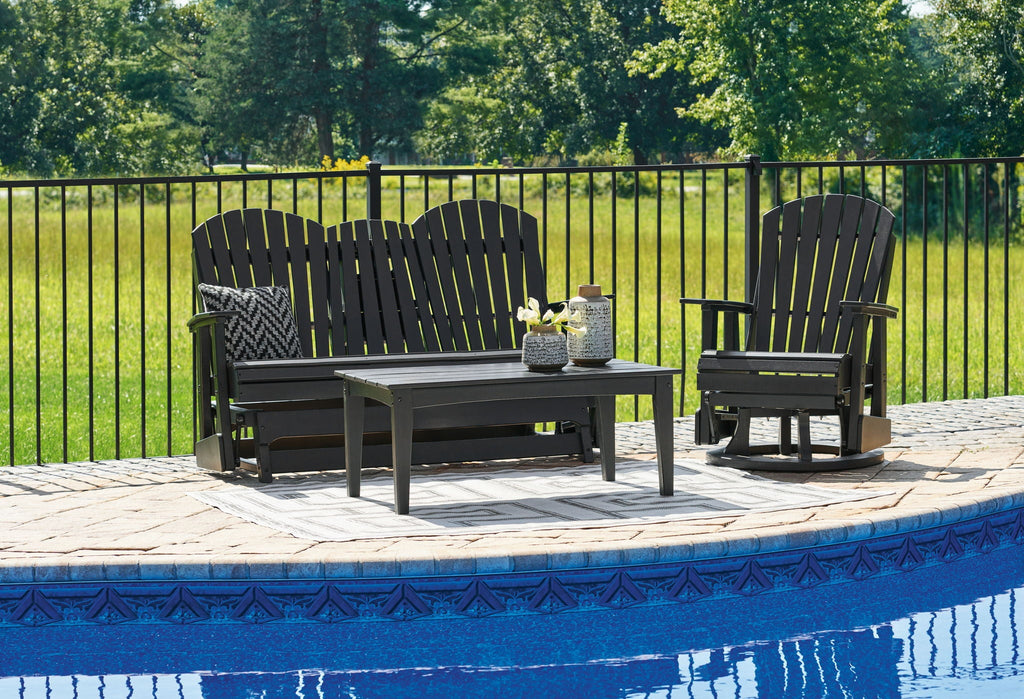 Signature Design by Ashley 3 Piece Outdoor Set with Glider Loveseat Chair-0