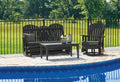 Signature Design by Ashley 3 Piece Outdoor Set with Glider Loveseat Chair-0