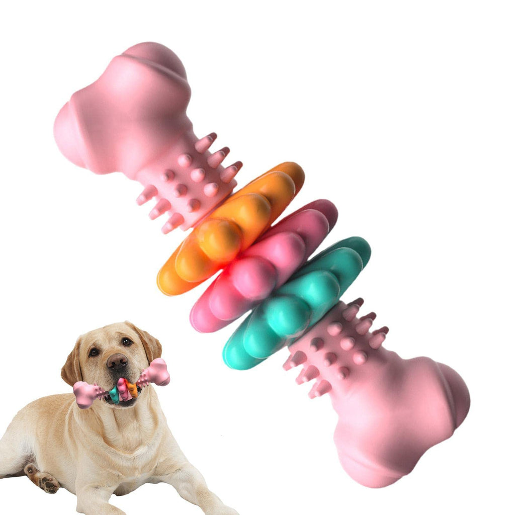 Juguete masticable para perros, tipo hueso, juguetes para limpiar los dientes de perros, juguete masticable de hueso TPR indestructible resistente a mordeduras, juguetes para la dentición, productos para mascotas