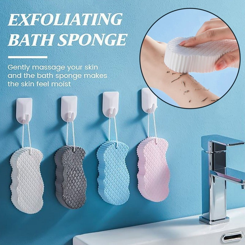 Esponja corporal 3D con patrón de escamas de pescado, bola de baño tridimensional