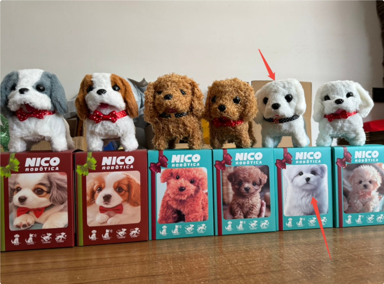 Peluche courte de chiot robot