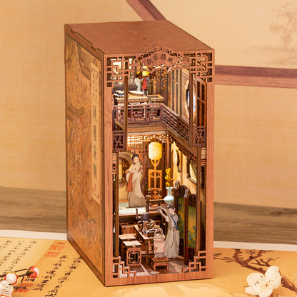 Dongpo Zhiyi Diy Support de livre stéréo 3D en bois à assembler soi-même Modèle de jouet de construction