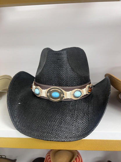 Chapeau Fedora d'été de style ethnique occidental
