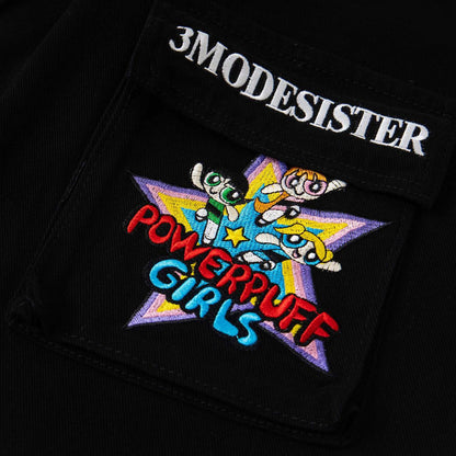 Cartoon embroidery workwear pants