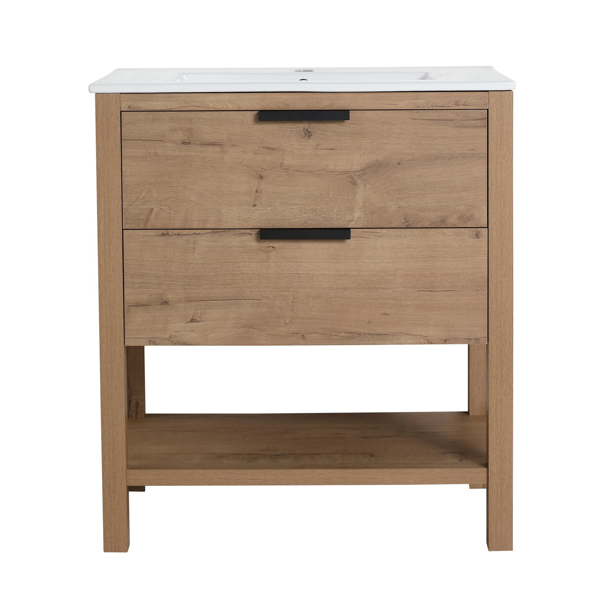 30 Inch Bathroom Vanity Plywood With 2 Drawers-BVB01030IMO-BL9075B by eprolo