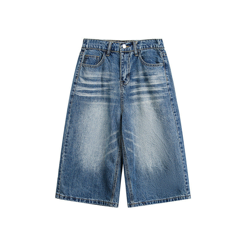 Faire un Pantalon Court en Jean Délavé Style Vintage