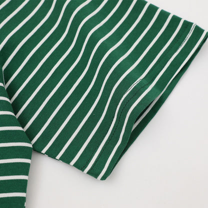 Loose striped short sleeved t-shirt
