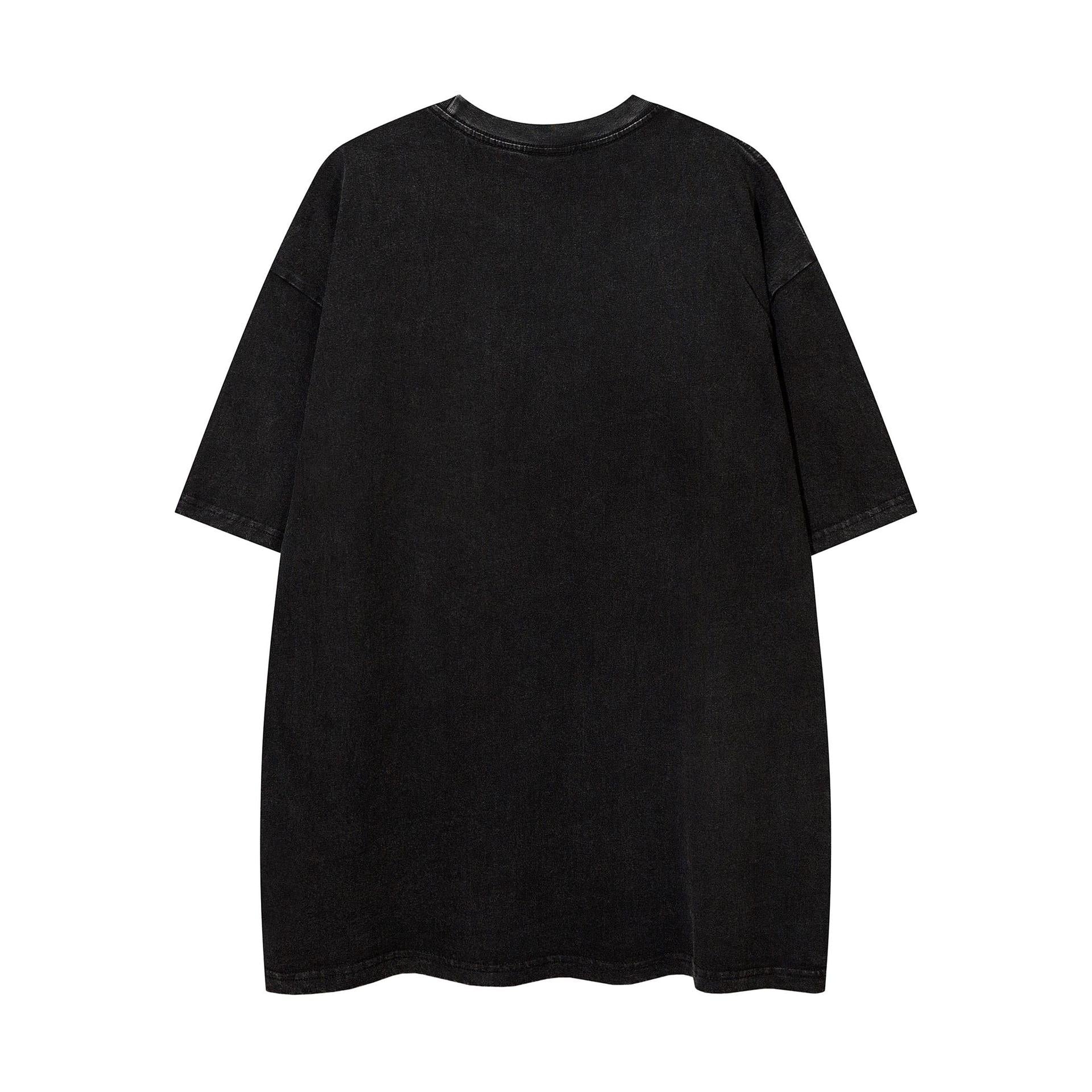 Cowboy Embroidered Letter Loose Short Sleeve