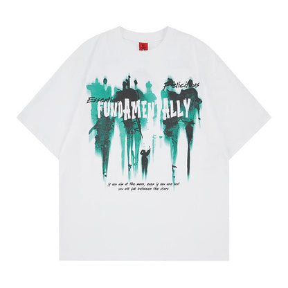 Gradient Unreal Character Short Sleeve T-shirt