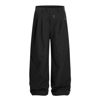 Solid color pleated casual pants by eprolo