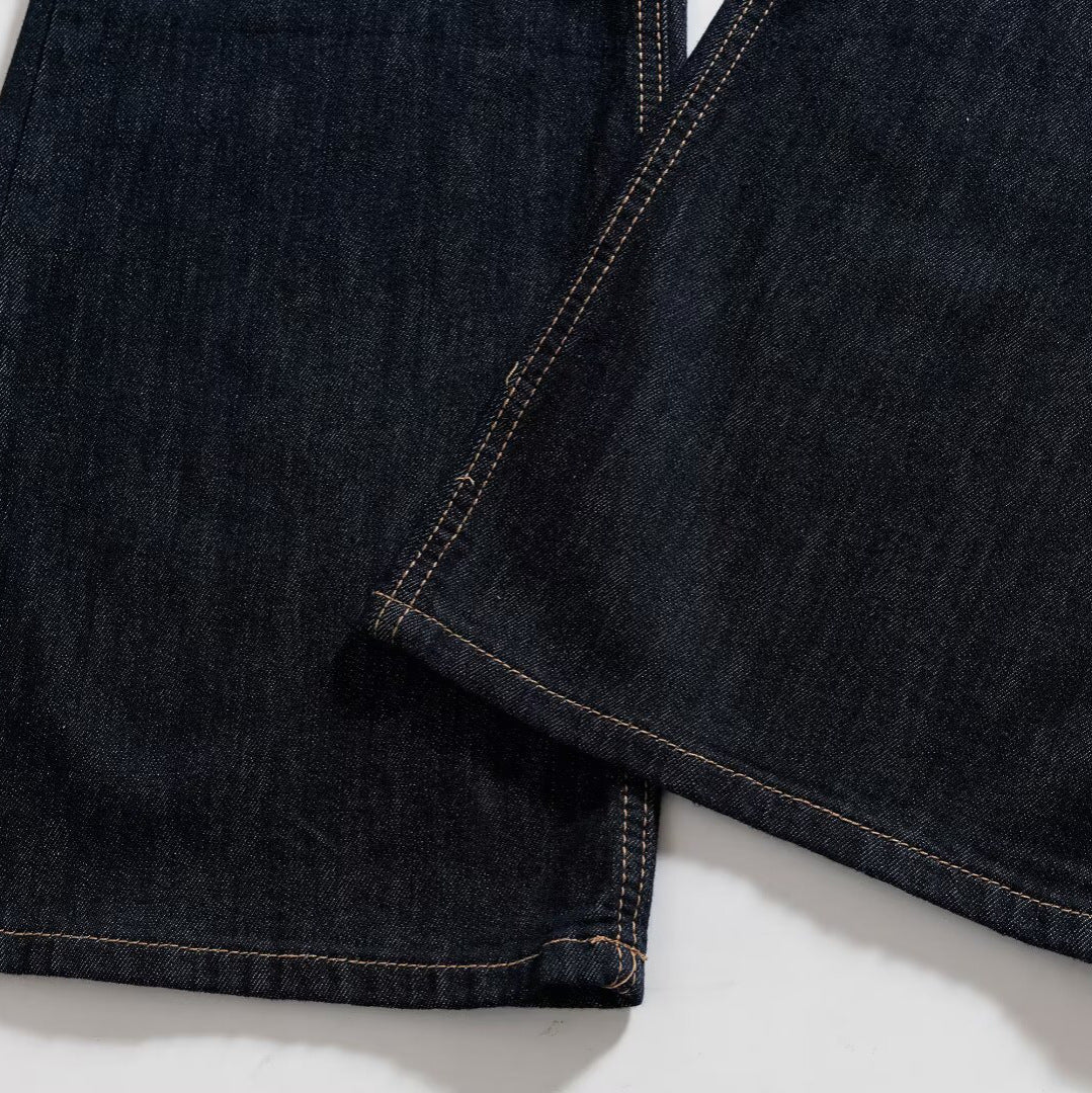 Pantalon évasé en jean classique polyvalent et tendance pour femme
