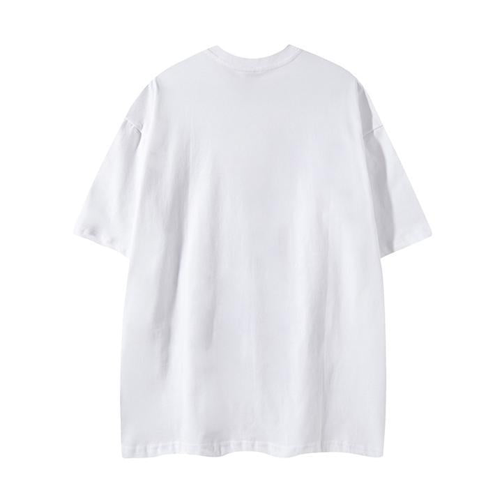 Wash to make old letters 21 short sleeves