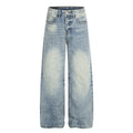 Pantalon en denim blanc délavé polonais