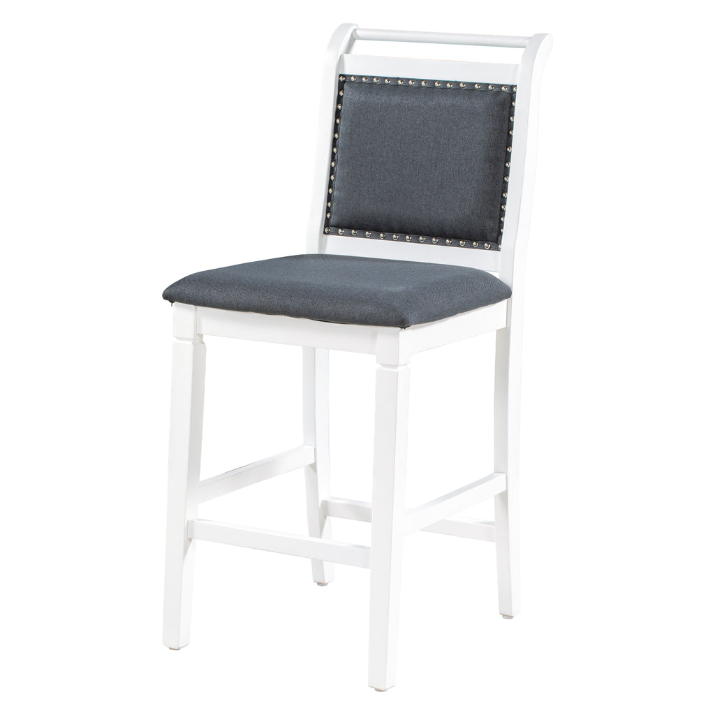 Juego de mesa de comedor de altura de mostrador de madera de 3 piezas con hojas abatibles