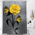 Hot HD Digital Printing Polyester Waterproof Polyester Flower Bathroom Hotel Shower Curtain by eprolo