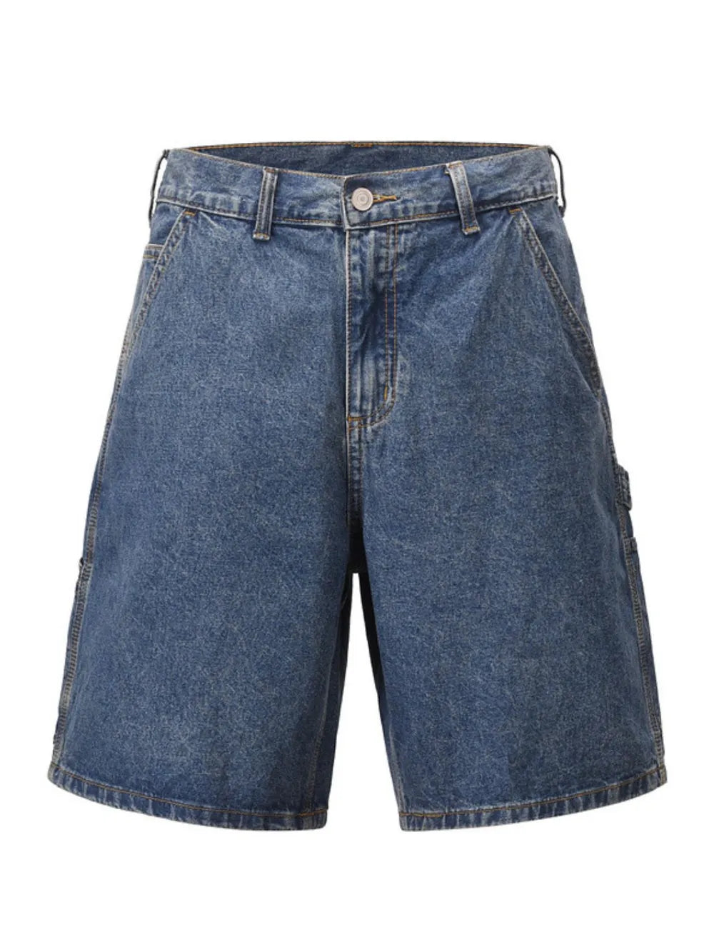 Bermudas de mezclilla lavada para hombre